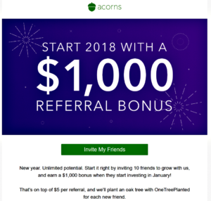 Promotional Offers - Acorns $1000 Offer