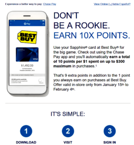 Promotional Offers - Chase 10X at Best Buy