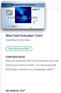 best no annual fee credit cards - American Express Blue Cash Everyday